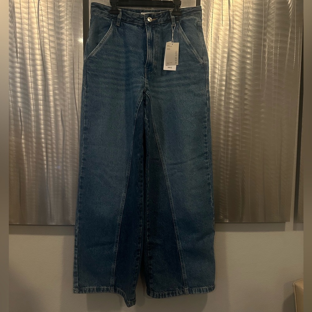 Mango Classic Blue Denim Jeans Two toned denim